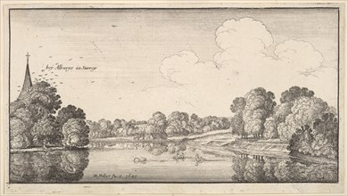 Views of countryside near Albury, Surrey, 1645. Creator: Wenceslaus Hollar.