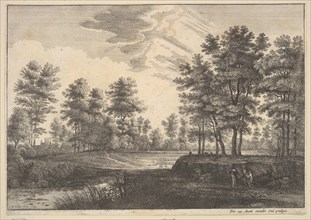 Wooded Landscape, 1644. Creator: Wenceslaus Hollar.