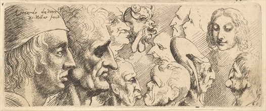 A variety of heads, 1625-77. Creator: Wenceslaus Hollar.