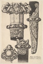 Daggars and scabbards, 1625-77. Creator: Wenceslaus Hollar.