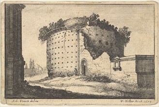 Ruins of a Round Building, 1673. Creator: Wenceslaus Hollar.