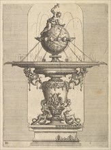 Design for a Fountain, plate 80 from Dietterlin's Architettura, 1598. Creator: Wendel Dietterlin the Elder.