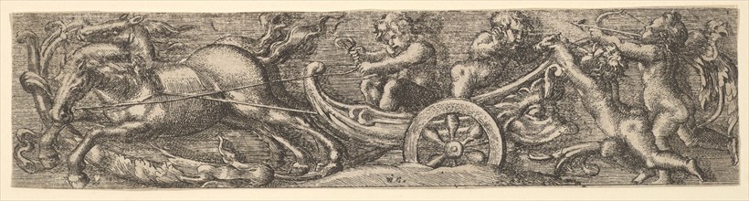 A scallop shell chariot, 1654. Creator: William Carter.