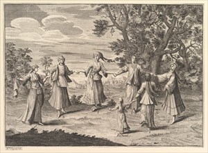 A Native Dance (Aubry de La Mottraye's "Travels throughout Europe, Asia and into Part o..., 1723-24. Creator: William Hogarth.