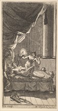 The New Metamorphosis, Plate 6: The Story of Cupid and Psyche, 1724. Creator: William Hogarth.