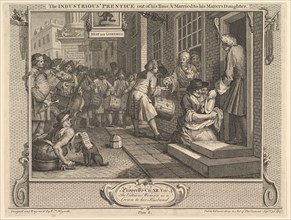 The Industrious 'Prentice Out of his Time and Married to his Master's Daught..., September 30, 1747. Creator: William Hogarth.