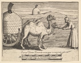 Two Dromedaries (Aubry de La Mottraye's "Travels throughout Europe, Asia and into Part ..., 1723-24. Creator: William Hogarth.