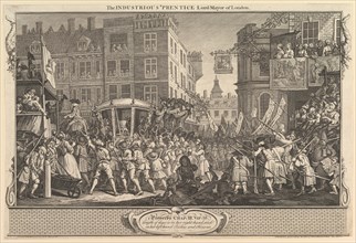 The Industrious 'Prentice Lord Mayor of London: Industry and Idleness, plate..., September 30, 1747. Creator: William Hogarth.