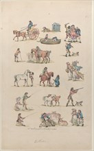 Plate 1, Outlines of Figures, Landscapes and Cattle...for the Use of Learners, March 8, 1790.