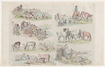 Plate 11, Outlines of Figures, Landscapes and Cattle...for the Use of Learners, January 31, 1791.