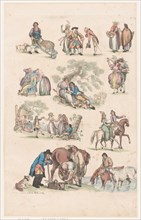 Plate 14, Outlines of Figures, Landscapes and Cattle...for the Use of Learners, June 1, 1790.