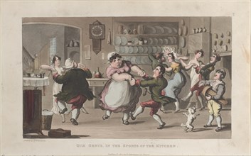 Quae Genus, in the Sports of the Kitchen, from "The History of Johnny Quae Genus, The Little Foundling of the Late Doctor Syntax", August 1, 1821.