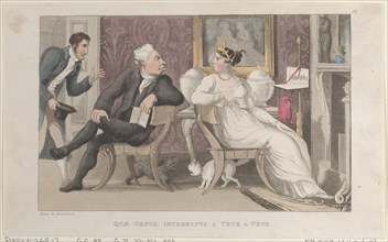 Quae Genus, Interrupts a Tête à Tête, from "The History of Johnny Quae Genus, The Little Foundling of the Late Doctor Syntax", January 1, 1822.