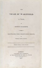 Title page, from "The Vicar of Wakefield", 1817.