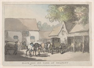 Black Dog Inn Yard At Belfont