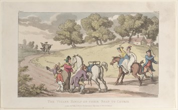The Vicar's Family on their Road to Church