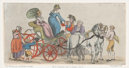 Ladies Getting Out of a Carriage (from Plate 16