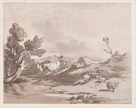 Landscape with a Figure Herding Cattle to Water