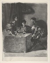 Mephistopheles presents himself to Martha (Goethe