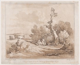 Landscape with Figures Collecting Wood Beneath Gnarled Trees