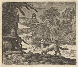 The Cat Climbs a Barn. From Hendrick van Alcmar's Renard The Fox