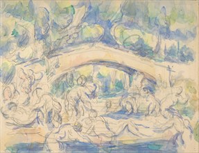 Bathers Under a Bridge (recto); Study after Houdon's Ecorché (verso)