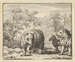 The Lion Frees the Bear and the Wolf. From Hendrick van Alcmar's Renard The Fox