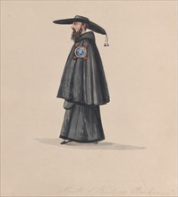 A monk from the order of Barbones, from a group of drawings depicting Peruvian costume, 1848.