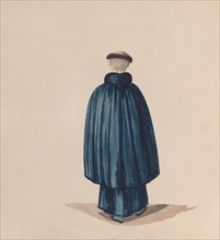 A monk from the order of St Francis viewed from behind, from a group of drawings depicting Peruvian costume, ca. 1848.