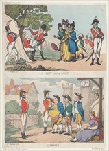 A Visit to the Camp, and Recruits, 1811 (?).
