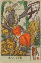 Afrique from Playing Cards (for Quartets) 'Costumes des Peuples Étrangers', 1700-1799.