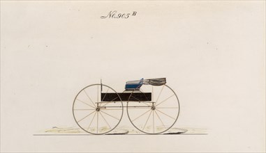 Album of 29 presentation drawings of various types of carriages, 1870-78.