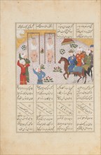 Alexander Executes Janusiyar and Mahiyar, the Slayers of Darius, Folio from a Shahnama (Book of Kings) of Firdausi, dated A.H. 887/A.D. 1482.