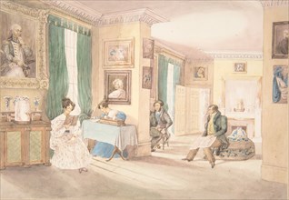 An Interior at Hatton, Warwickshire, 1820-30.