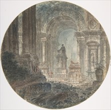 Architectural fantasy, late 18th century.