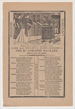 Broadsheet relating to a dialogue between Concepcion and her friend Mateana, 1903.