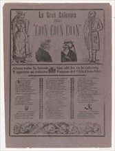 Broadsheet relating to the great calavera of the Chin-Chun-Chan, a zarzuela (traditional form of musical comedy), 1904.