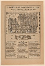 Broadsheet relating to the new clock installed in the cathedral in Mexico City in June 1905, 1905.