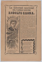 Broadsheet relating to the skillful bullfighter Rodolfo Gaona, ca. 1909.