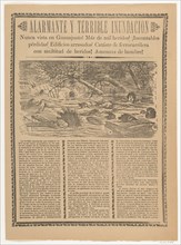 Broadsheet relating to the terrible flood in Guanajuato in 1905, 1905.