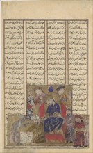 Buzurjmihr Masters the Game of Chess, Folio from a Shahnama (Book of Kings), ca. 1330-40.