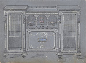 Cabinet Design with a Porcelain Plaque, 19th century.