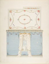 Ceiling and wall design, 19th century.