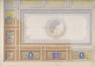 Ceiling Design for Bedroom of Duchesse de Newcastle, Hôtel of Madame Hope, ca. 1867.