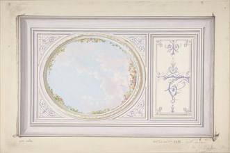 Ceiling Design for the "Petit Salon" of the Duchess of Newcastle, Hôtel Hope, ca. 1867.