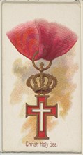 Christ, Holy See, from the World's Decorations series (N30) for Allen & Ginter Cigarettes, 1890.