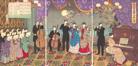 Concert of European Music (Oshu kangengaku gasso no zu), 1889.