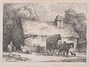 Cottage with Cart and Pigs, 1783-89.