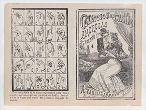 Cover for 'Coleccion de Cartas Amorosas Cuaderno No. 4', a couple embracing and kissing, ca. 1900.