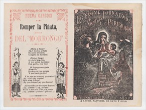 Cover for 'Las Nueve Jornadas de los Santos Peregrinos', Holy Family in the manger, ca. 1890-1910.